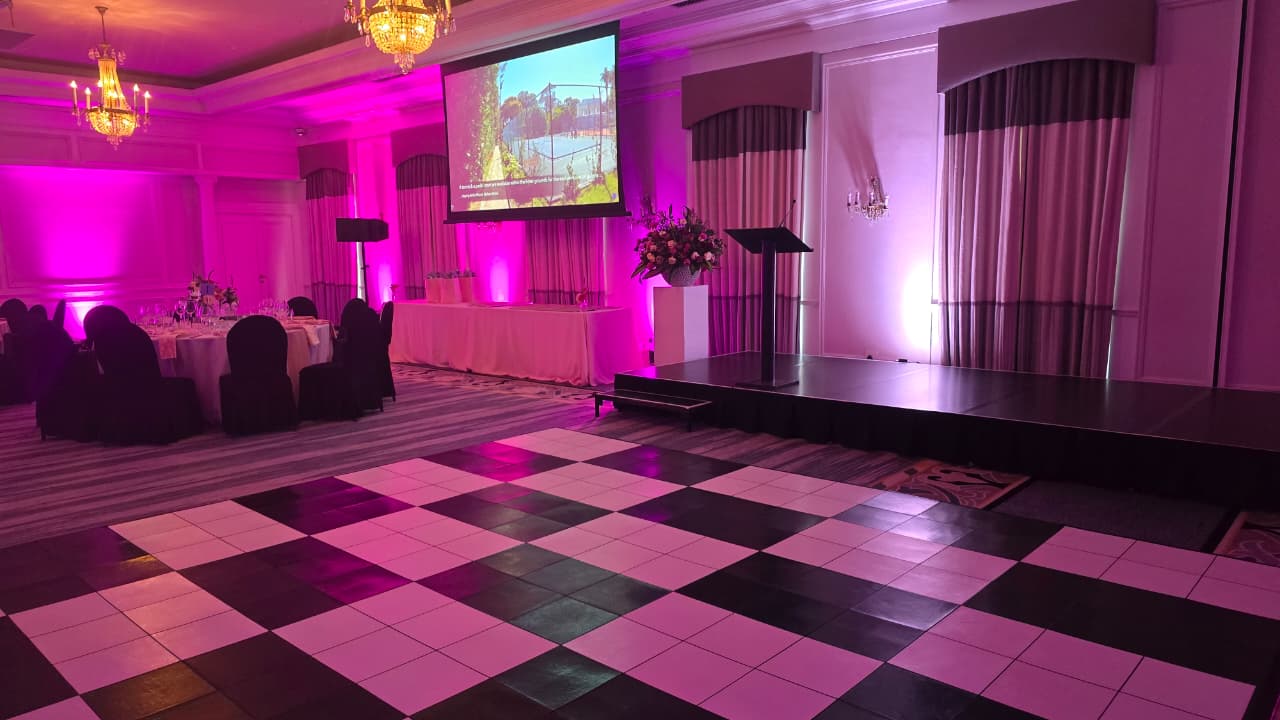 Wedding dancefloor lighting